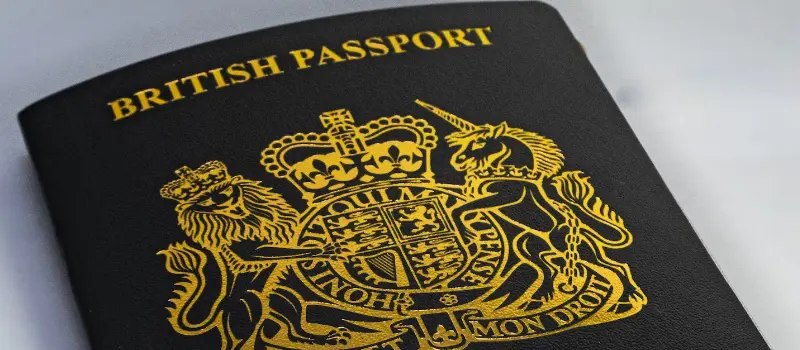 Bild eines britischen Passes